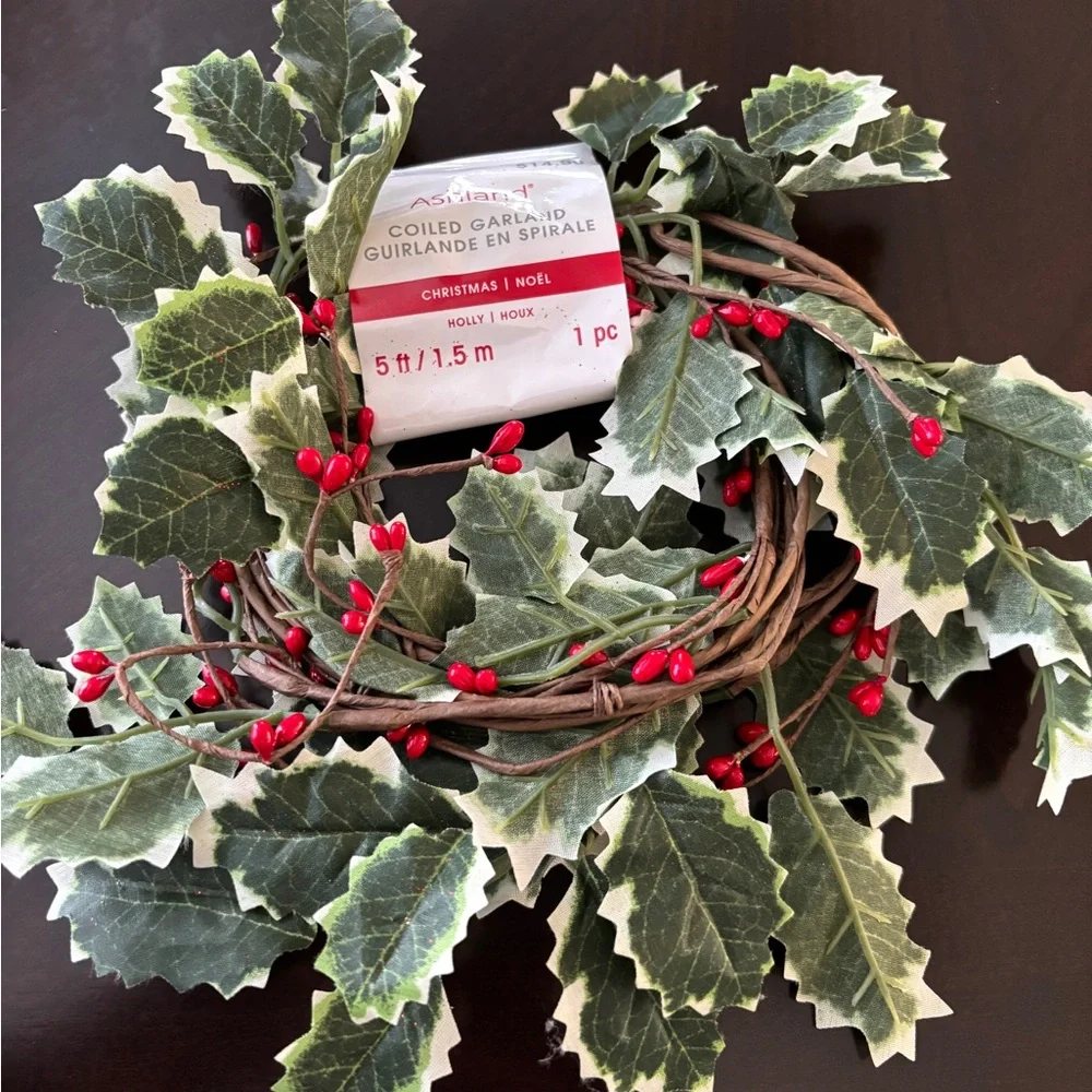 Ashland Holiday Garland with Green and Red Accents